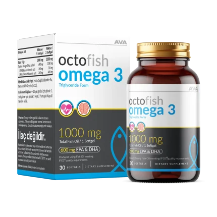 Octofish Omega 3 | 1000 mg Balık Yağı Kokusuz 30 Kapsül